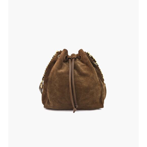 CHANEL Brown Suede Big CC Bucket Shoulder Bag A-A19510 - Picture 1 of 11